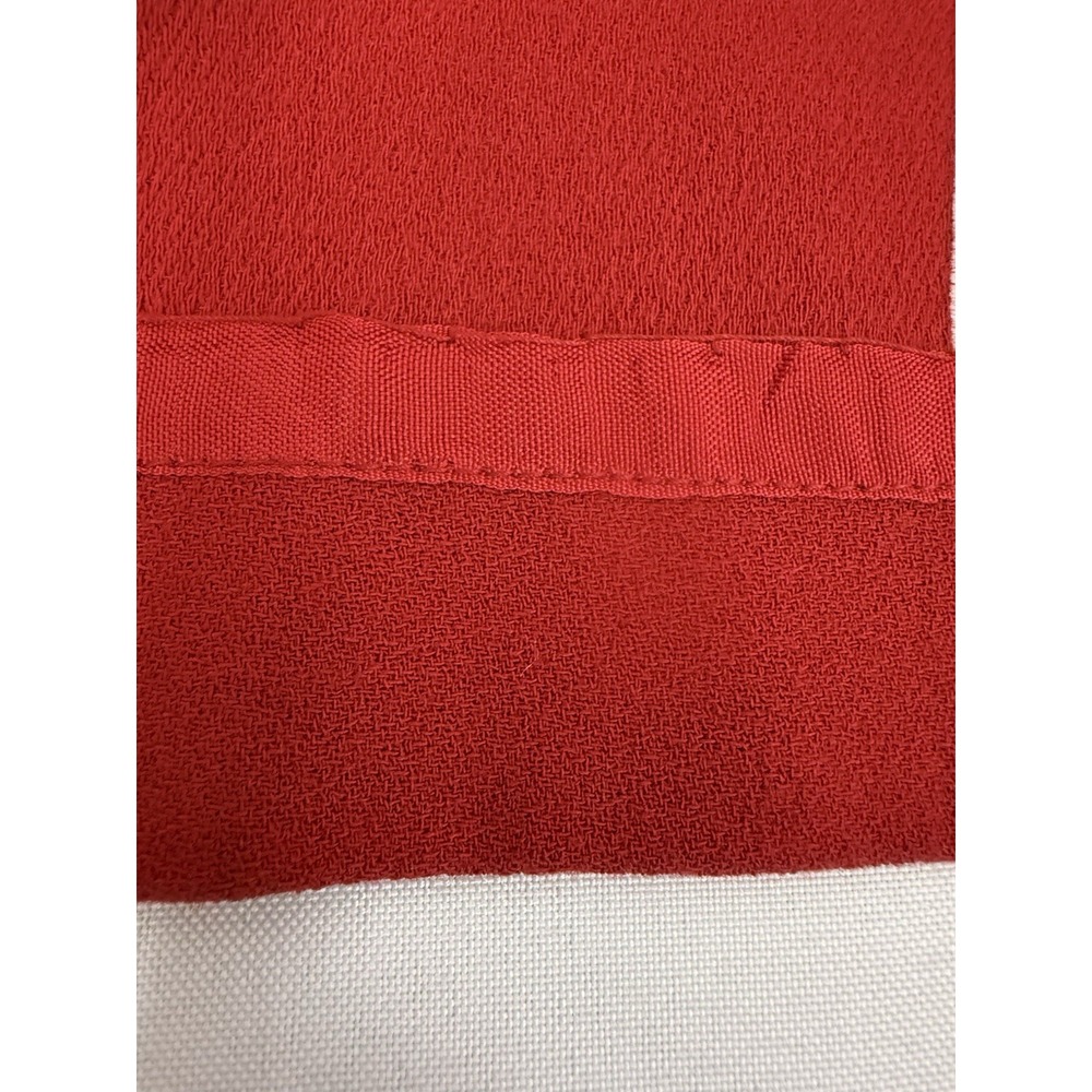 VTG Kasper Red Long Coat Dress Velvet Collar Lined Button Down Womens‎ Size 12 - Picture 12 of 12